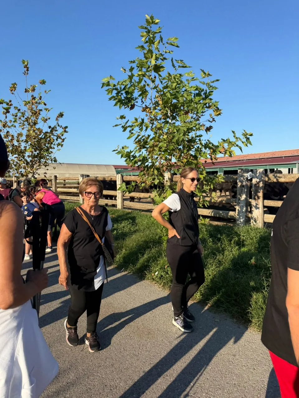 allenamento di nordic walking e promozione prodotto tipico Scacco
